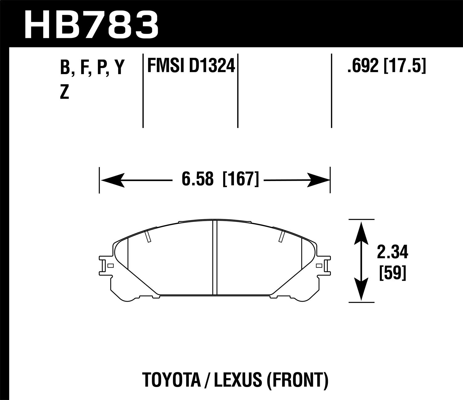 Hawk Performance Hb783y.692 Lts Disc Brake Pad   Lts Disc Brake Pad