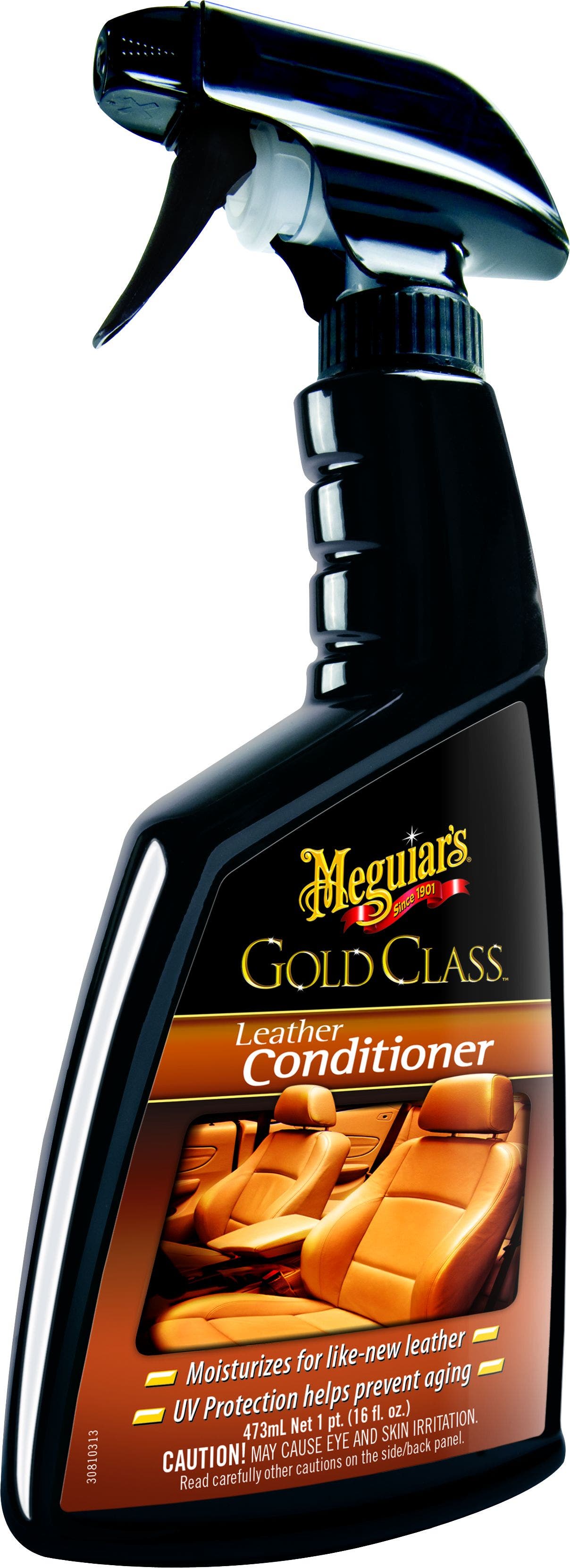 Meguiar's G18616 Gold Class Leather Conditioner - 16 Oz. With 3 Amazon Basics
