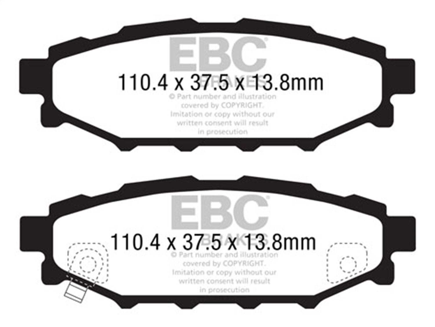 Ebc Brakes Dp51584ndx Bluestuff Ndx Full Race Brake Pads   Bluestuff Ndx Full