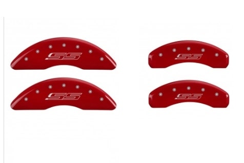 Mgp Caliper Covers 14241Sss5rd Red Powder Coat Finish Front And Rear Caliper