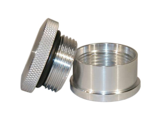 Meziere Pn6551 1.75" Aluminum Cap And Steel Bung Assembly   1.75  Aluminum Cap