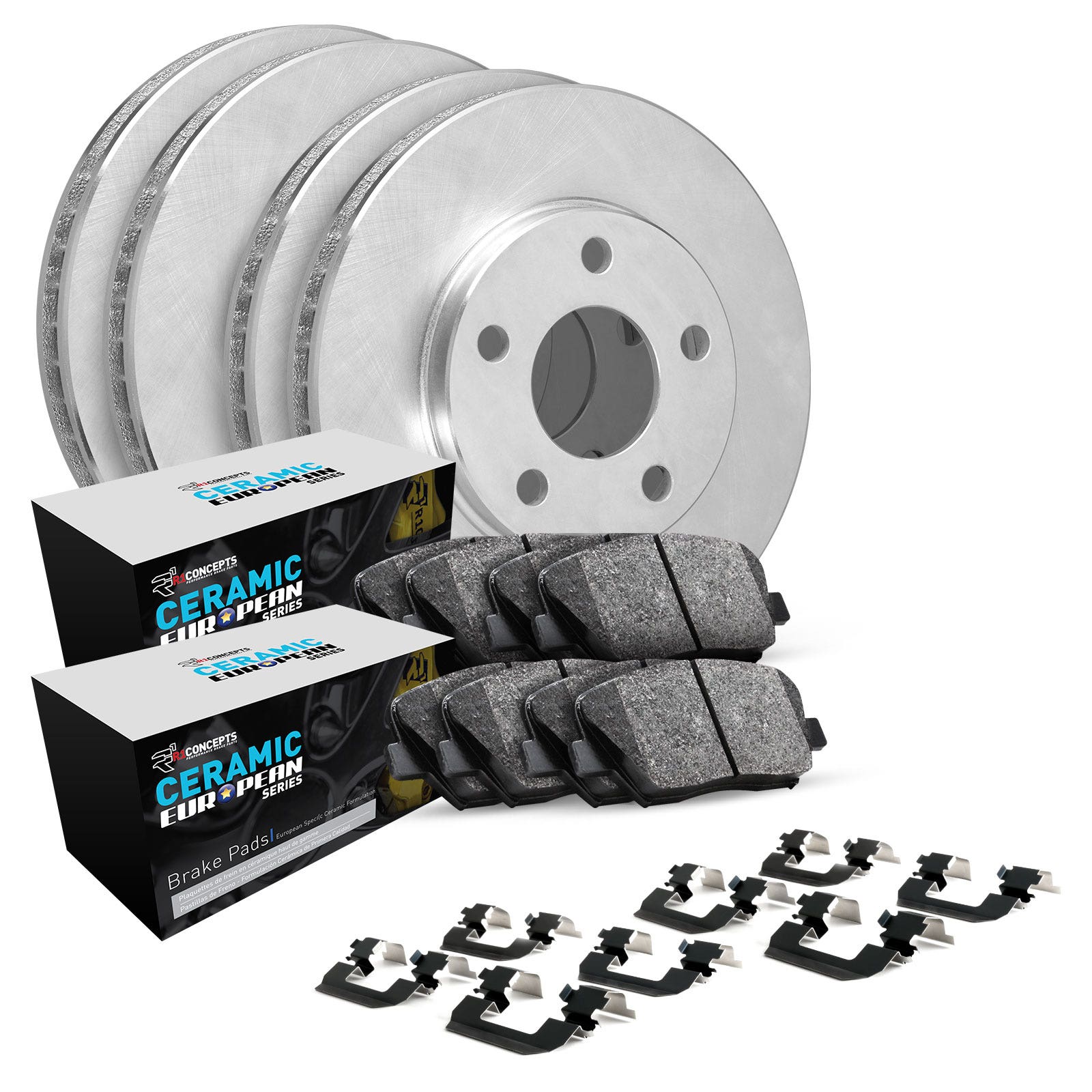 R1 Concepts Wjth2-11416 R1 Brake Rotors - Carbon Coated W/ Euro Ceramic Pads &