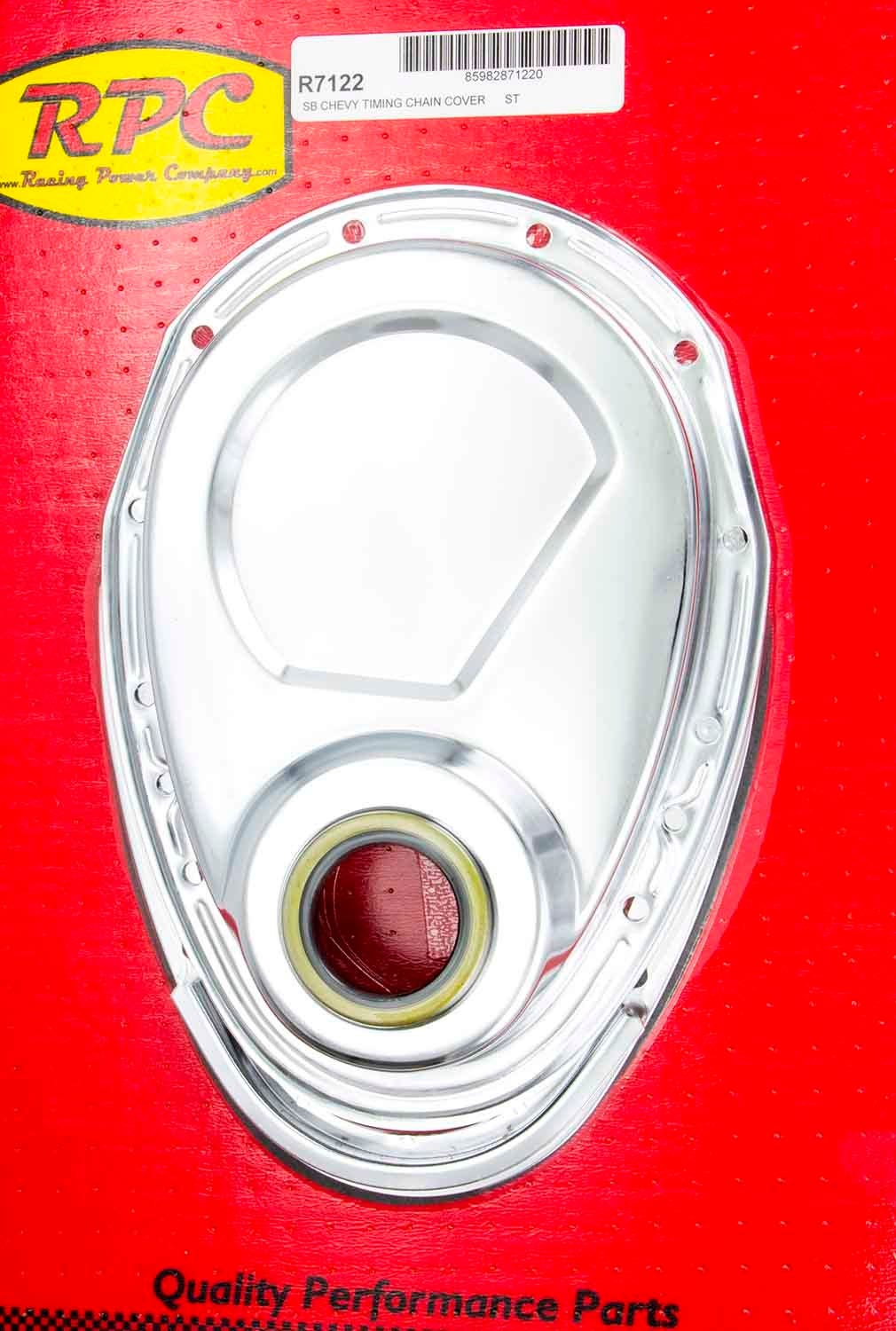 Racing Power Company R7122 Chrome Timing Chain Cover For Small Block Chevy