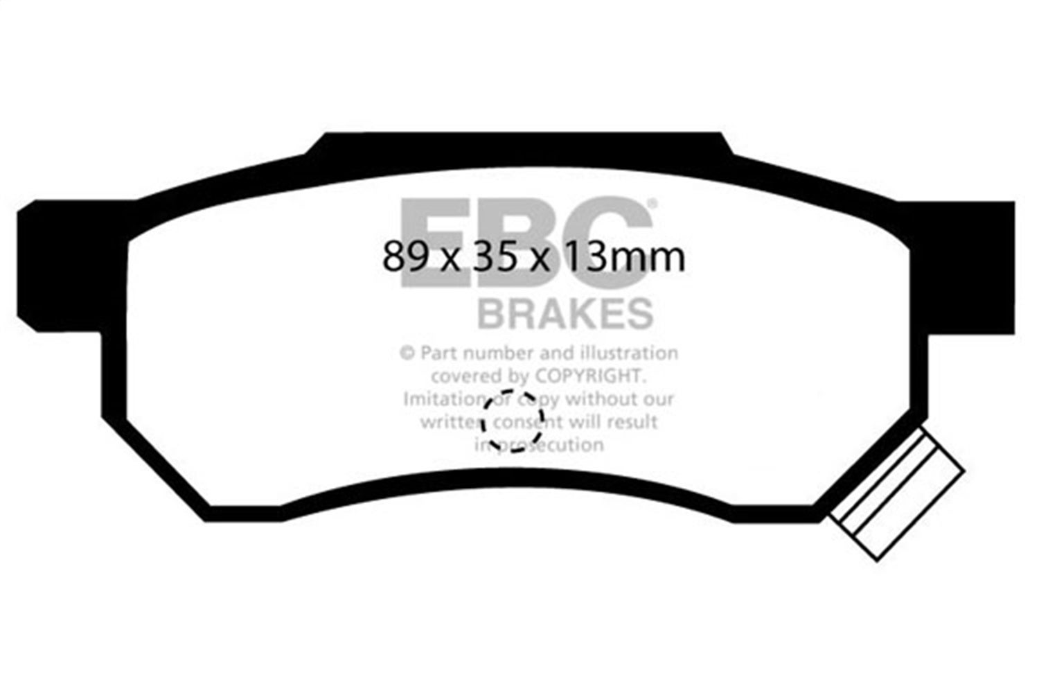 Ebc Brakes Dp3642/2C Redstuff Ceramic Low Dust Brake Pads  Dp32139c Brake Pad