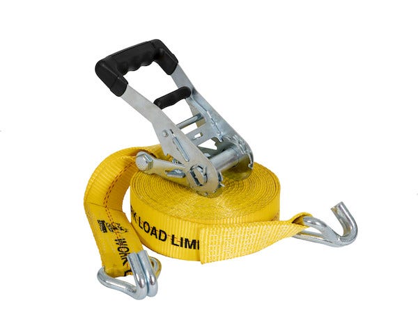 Buyers Products 5483000 Commercial Grade Ratchet Strap With So Ft Rubber Grip,