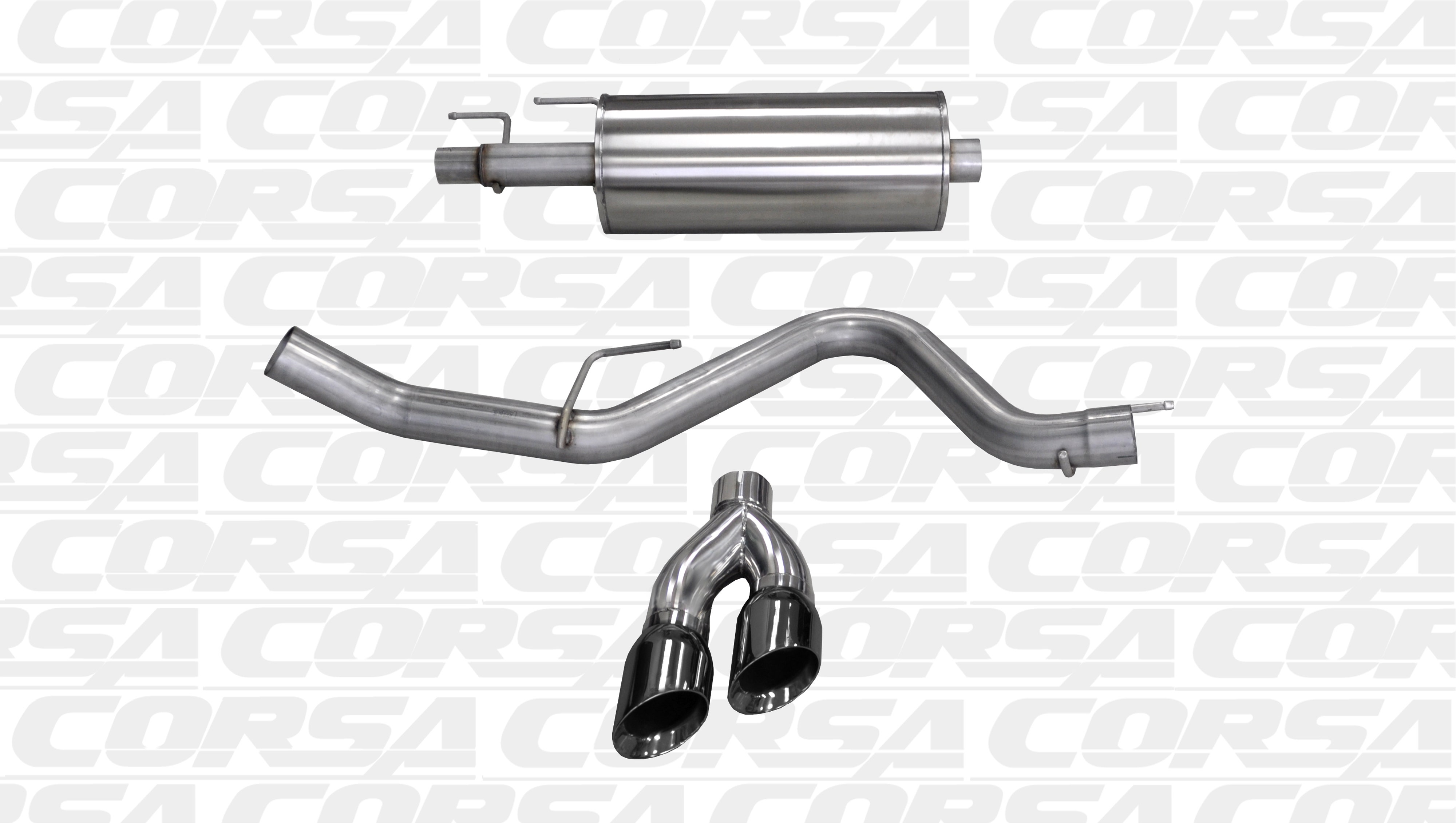 Corsa Performance 14836Blk Sport Cat-Back Exhaust System Fits 15-20 F-150