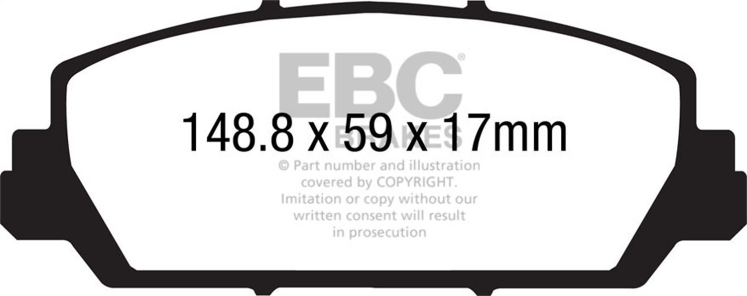 Ebc Brakes Dp31896c Redstuff Ceramic Low Dust Brake Pads Fits Civic Rdx Rlx