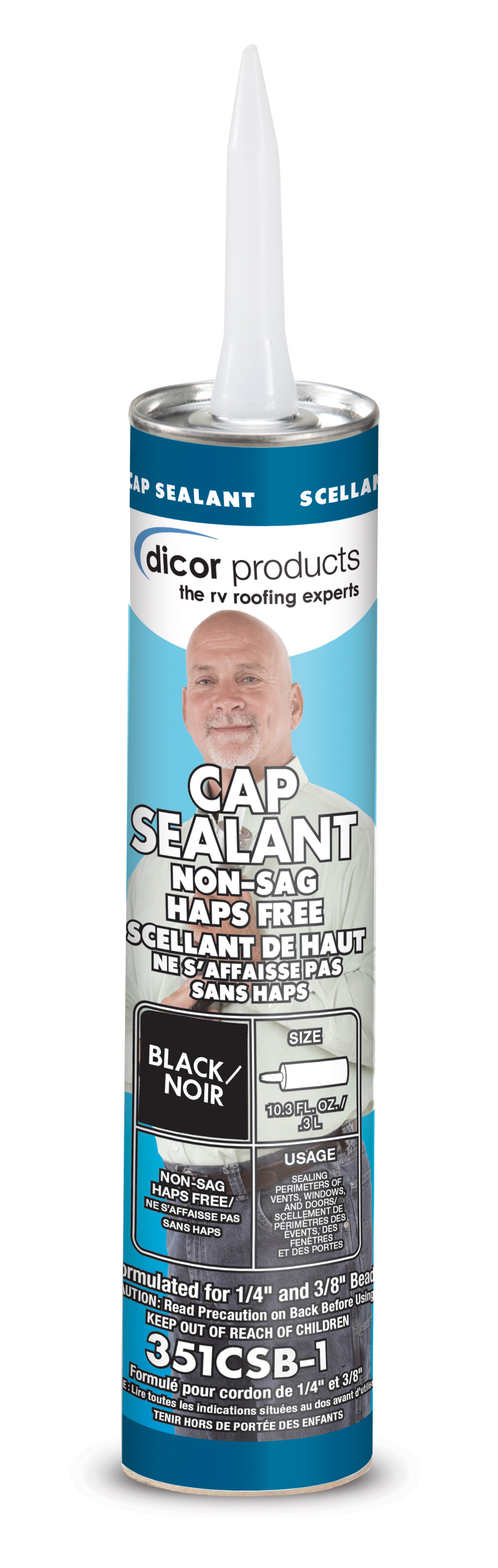 Dicor 351Csb-1 Black Cap Sealant 10 Oz Tube   Black Cap Sealant 10 Oz Tube