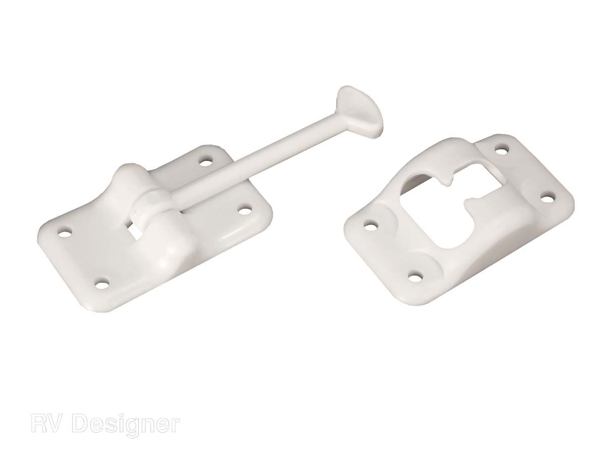 Rv Designer E231, Plastic Door Holder, T Style, 3-1/2 Inch, White, Entry Door