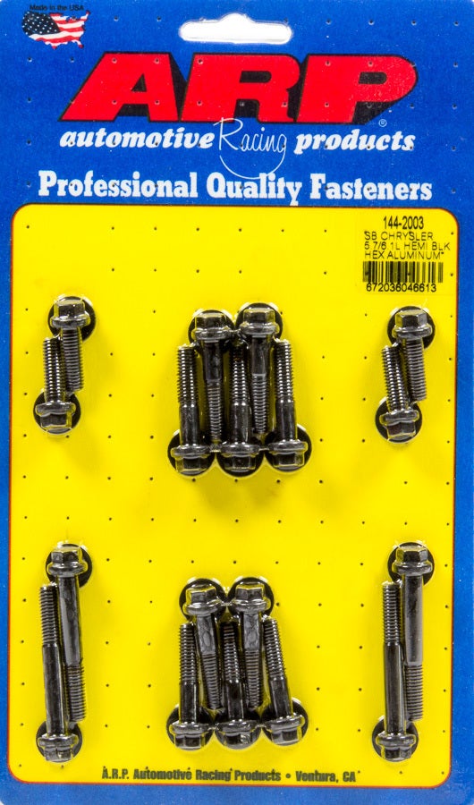 Arp 144-2003 Intake Manifold Bolt Kit (Fold Bot 6Pt Mopar 5.7/6.1L Hemi) Arp