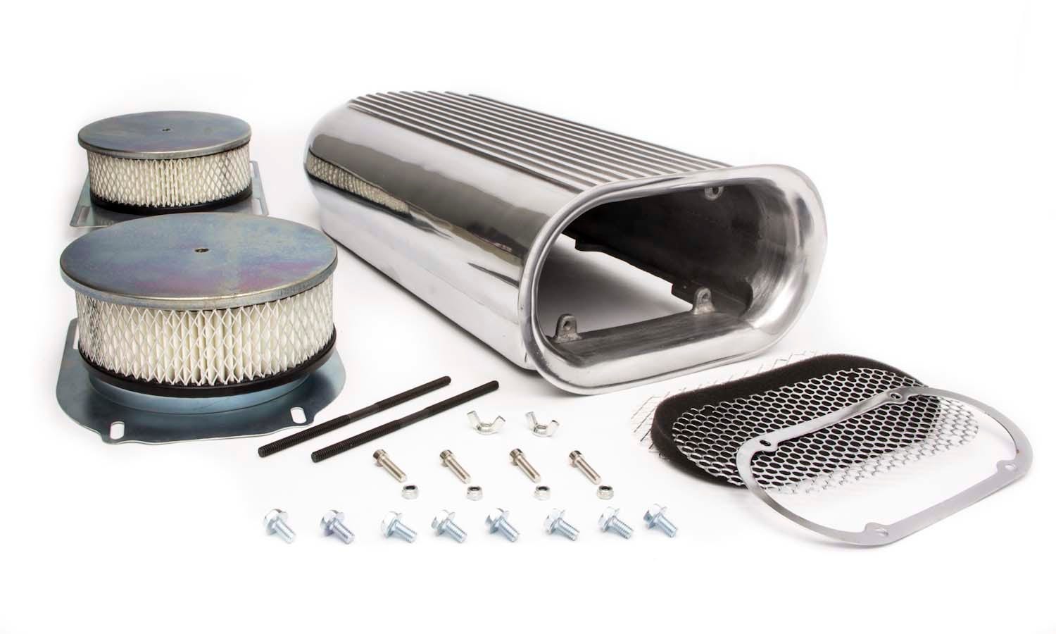 Racing Power Company R5233 Polished Hilborn Style Dual Quad Scoop   Polished
