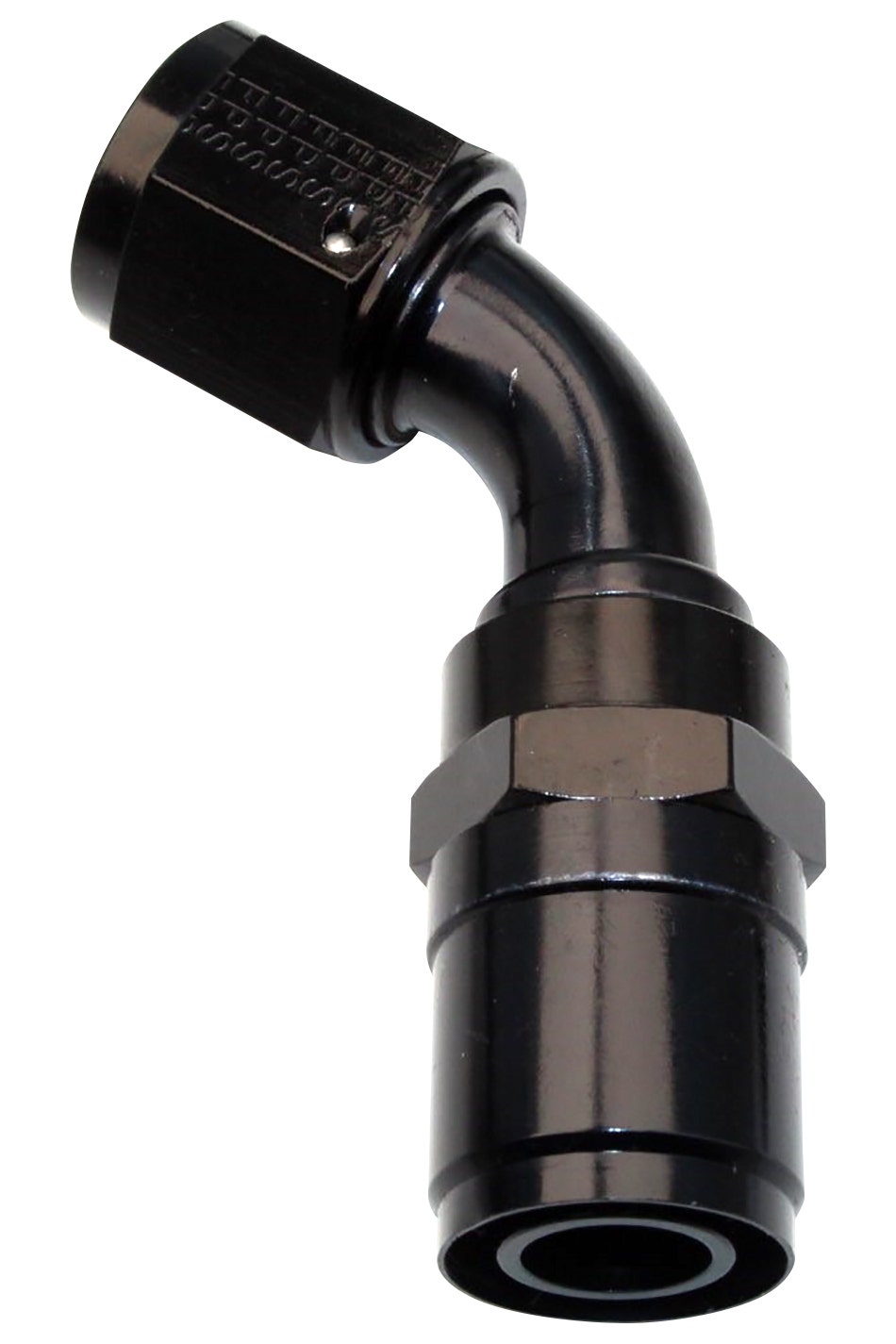 Fitting, Hose End, Crimp-On, 45 Degree, 8 An Hose Crimp To 8 An Female,