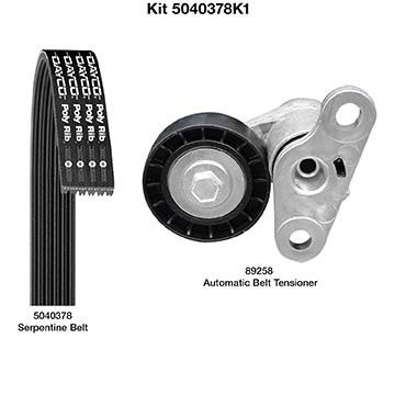 Dayco Serpentine Belt Drive Component Kit P/N:5040378K1  Serpentine Belt Drive