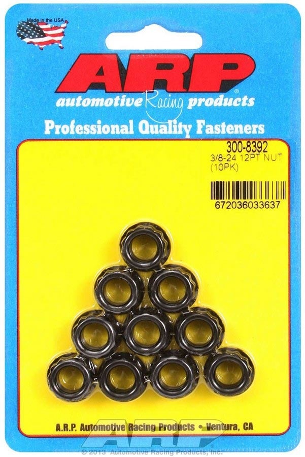 Arp 300-8392 3/8"-24 12-Point Nut - 10 Piece Arp  3/8 -24 12-Point Nut - 10