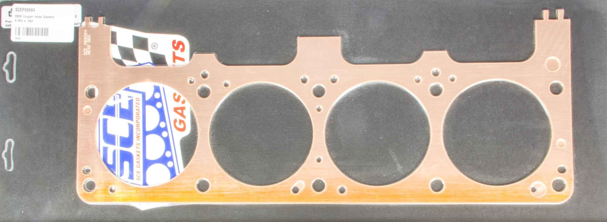 Cylinder Head Gasket, Pro Copper, 4.060 In Bore, 0.043 In Compression Thickness,