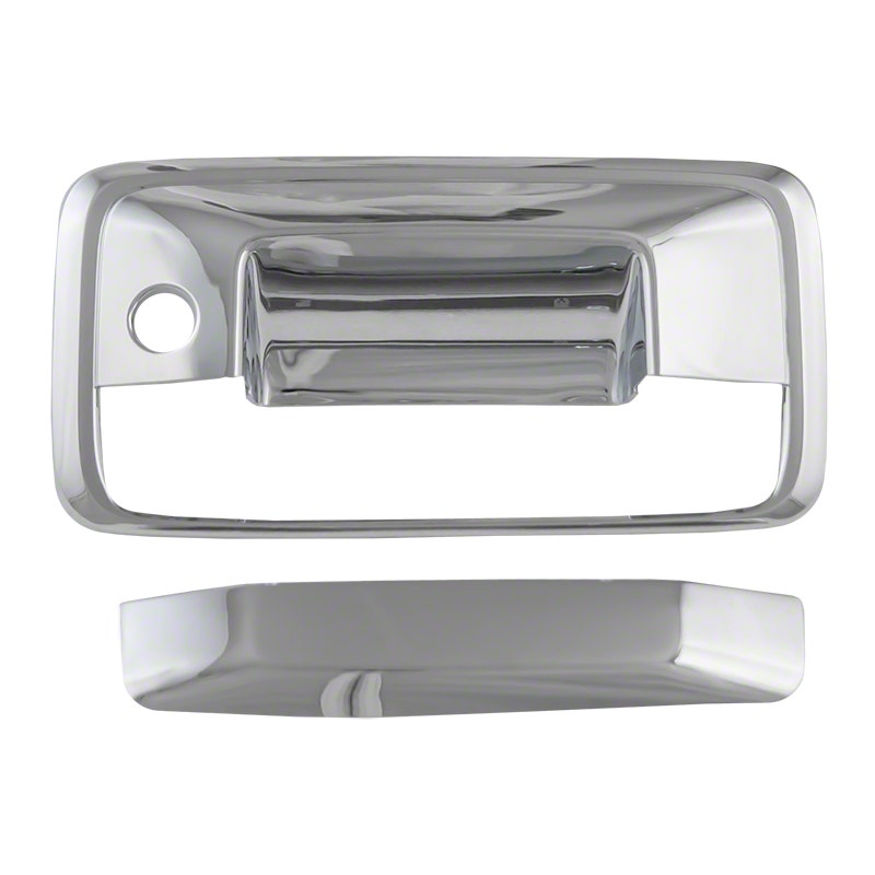 Tgh 14-18 Slvrd Sierra Chrm W Kh   Tailgate Handle Cover; Type - Complete