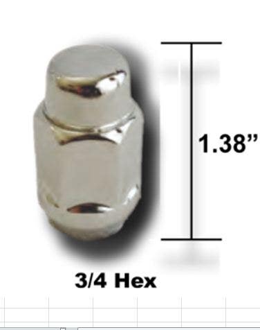 12X1.5 3/4 Hex 1.38 2Pc  Accessories  Lug Nut; Warranty - 1 Year, Thread Size -