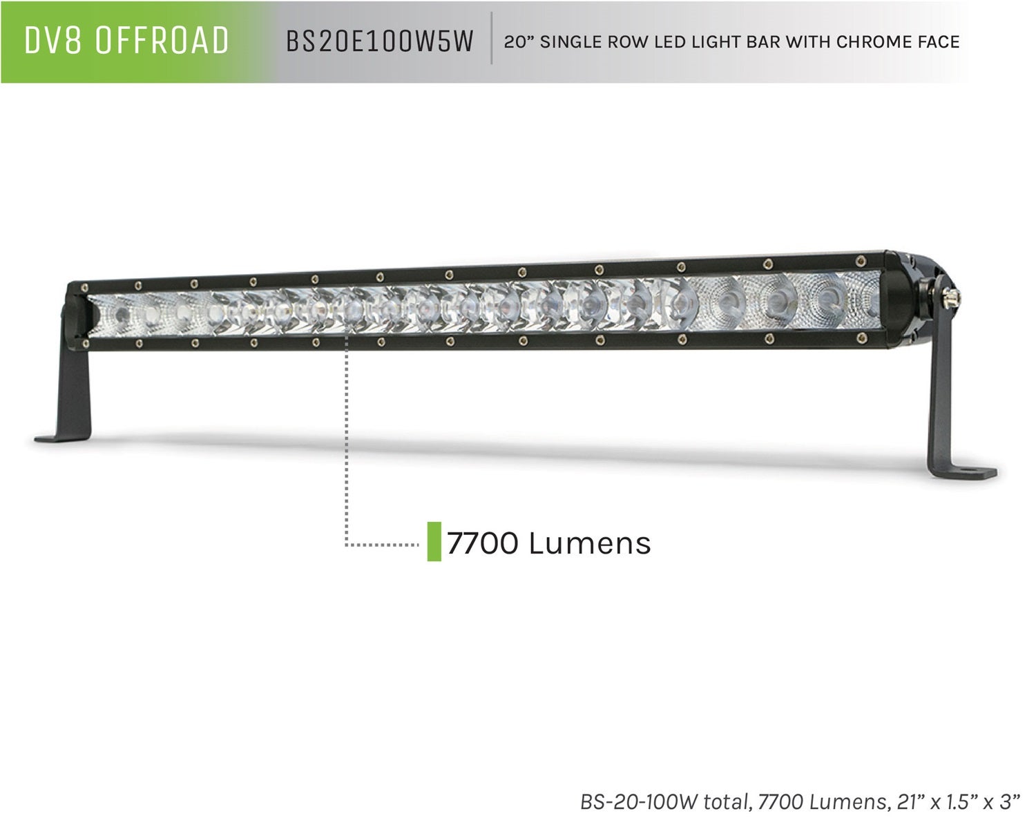 Dv8 Offroad Bs20e100w5w Led Light Bar   Led Light Bar