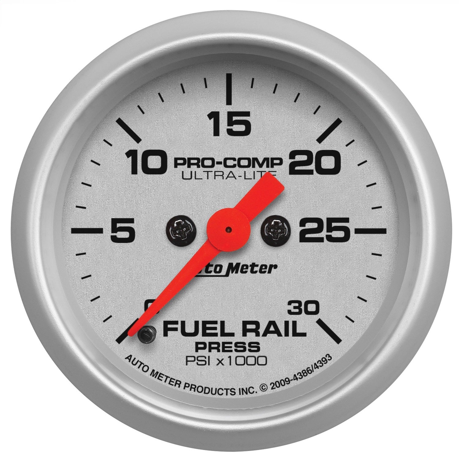 Autometer 4386 Ultra-Lite Fuel Rail Pressure Gauge   Ultra-Lite Fuel Rail