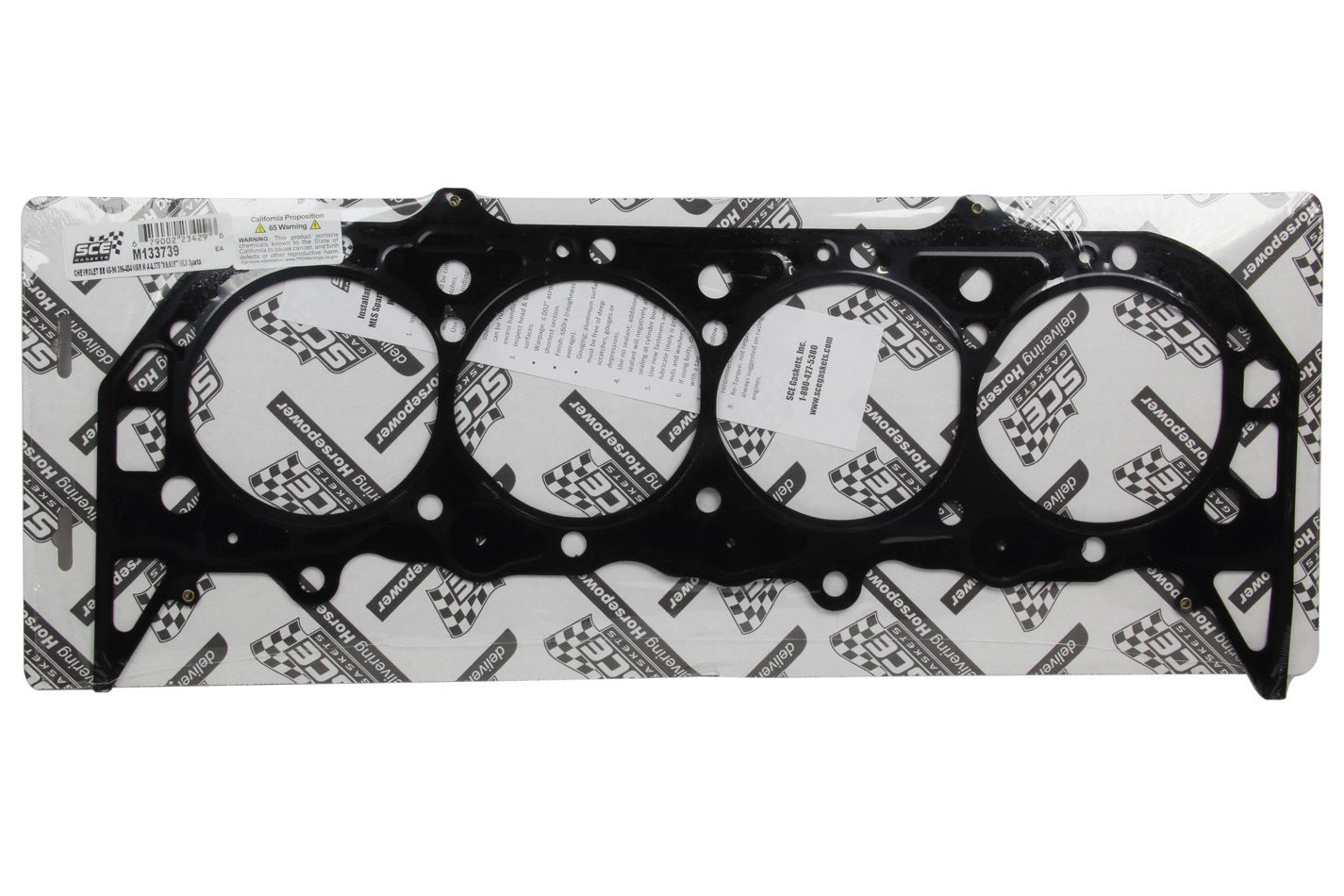 Cylinder Head Gasket, Mls Spartan, 4.375 In Bore, 0.039 In Compression