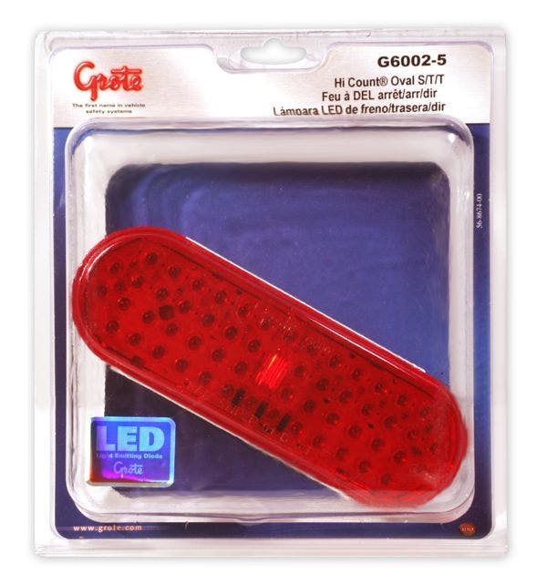 Grote G6002 Red Hi Count Oval Led Stop Tail Turn Lights  Industries  Tail Light