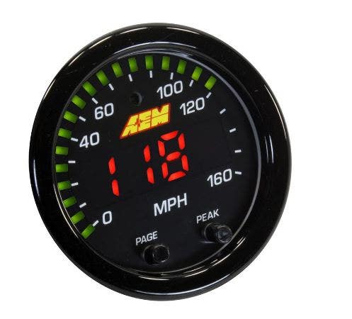 Aem 30-0313 Gps Speedometer Gauge Aem  Gps Speedometer Gauge