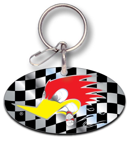 Checkered Flag Enamel   Key Chain Die-Cut Key Chains With Clip; Finish - Enamel,