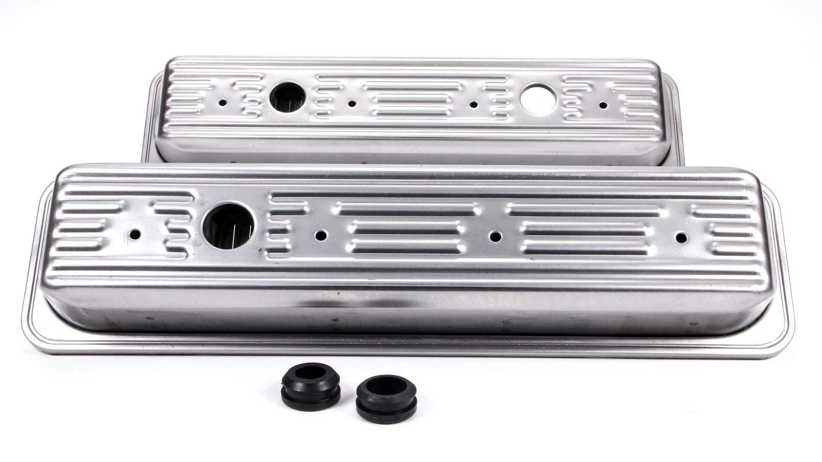 Racing Power Company R9702raw Short Steel Unplated Center Bolt Valve Cover For