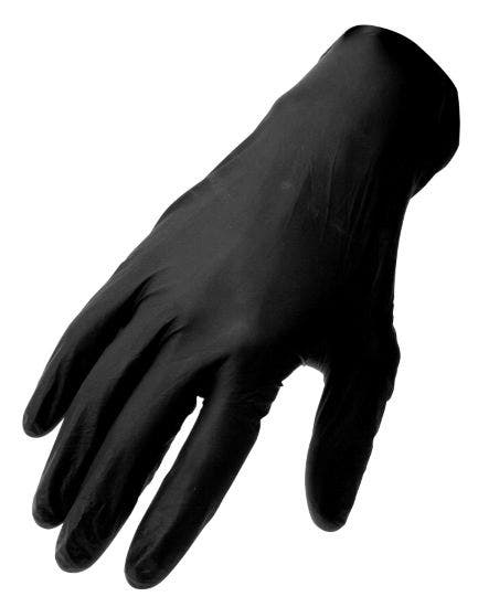 Blk Nitrile Gloves 100 Med   Gloves; Size - Medium, Color - Black, Material -