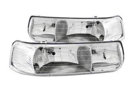Anzo Usa 111011 Crystal Headlight Set Anzo  Headlight Assembly Crystal Clear;
