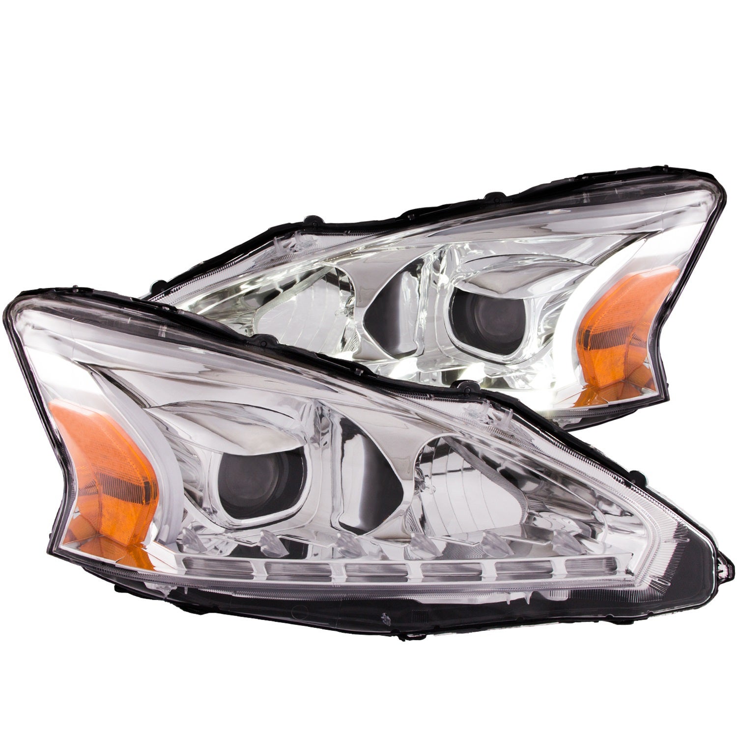 Anzo Usa 121501 Projector Headlight Set Fits 13-15 Altima Frontier   Projector