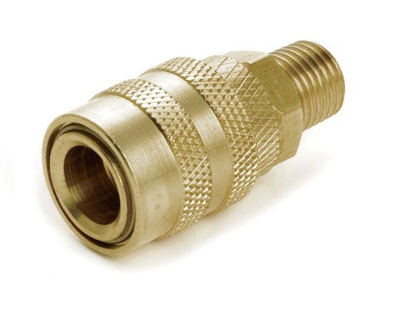 Performance Tool M504c Brass Coupler 1/4" Male Npt   Brass Coupler 1/4  Male Npt