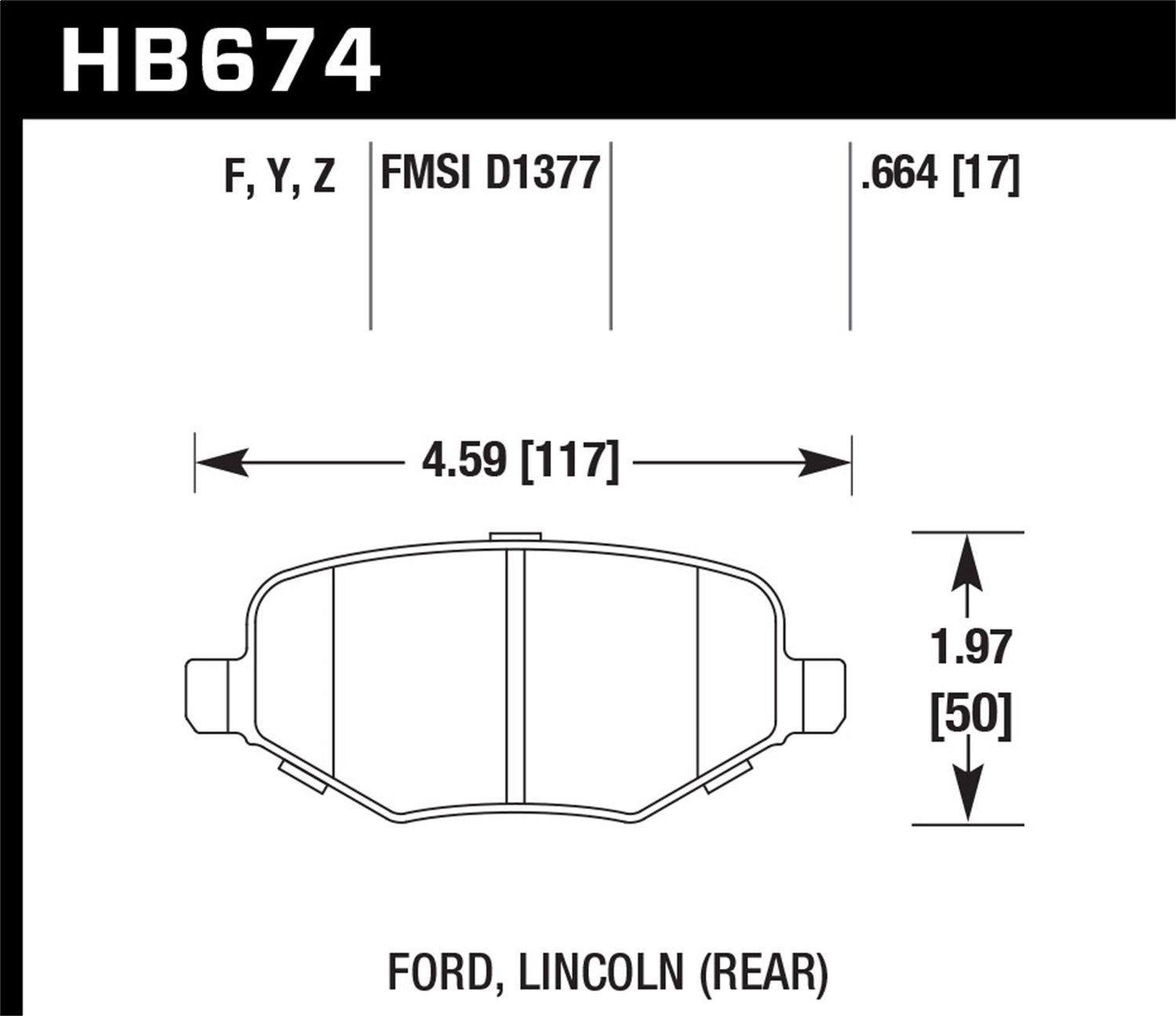 Hawk Performance Hb674y.664 Lts Disc Brake Pad   Lts Disc Brake Pad