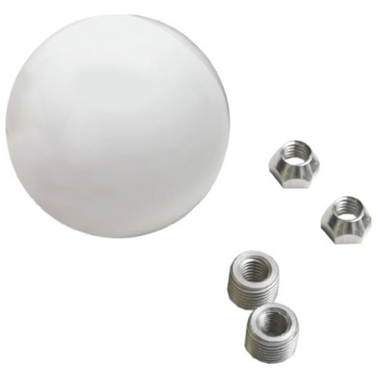 Lokar Sk-6883 White 2-1/4" 3/8-16 Thread Shift Knob   White 2-1/4  3/8-16 Thread