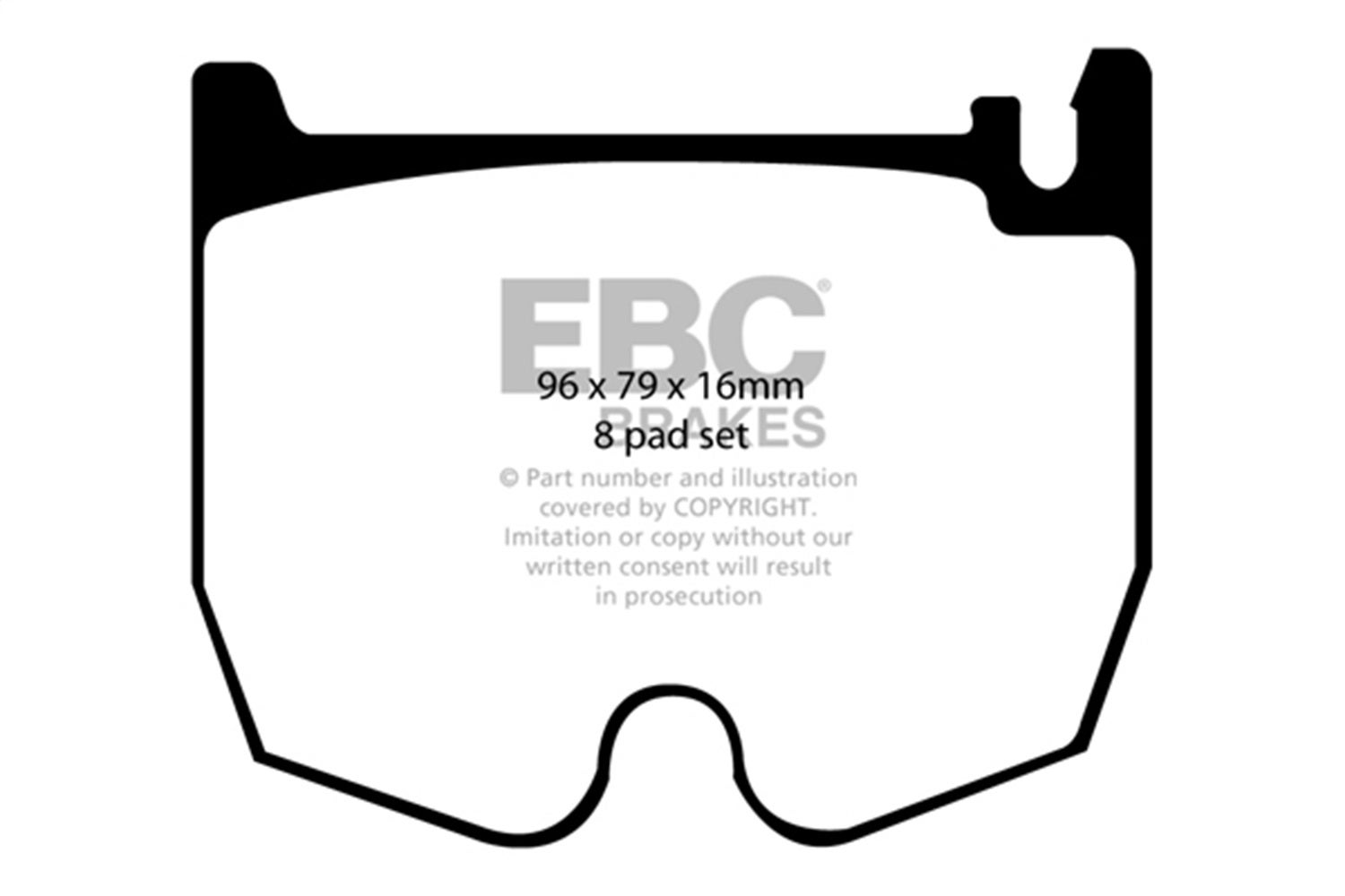 Ebc Brakes Dp41486r Yellowstuff Street And Track Brake Pads   Yellowstuff Street