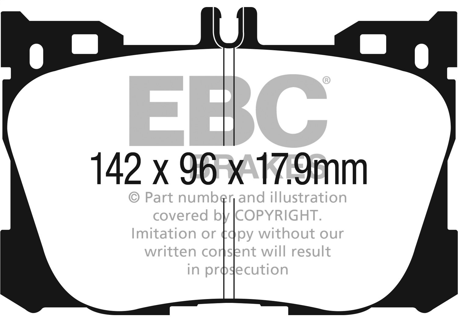 Ebc Brakes Dp33070c Redstuff Ceramic Low Dust Brake Pads   Redstuff Ceramic Low