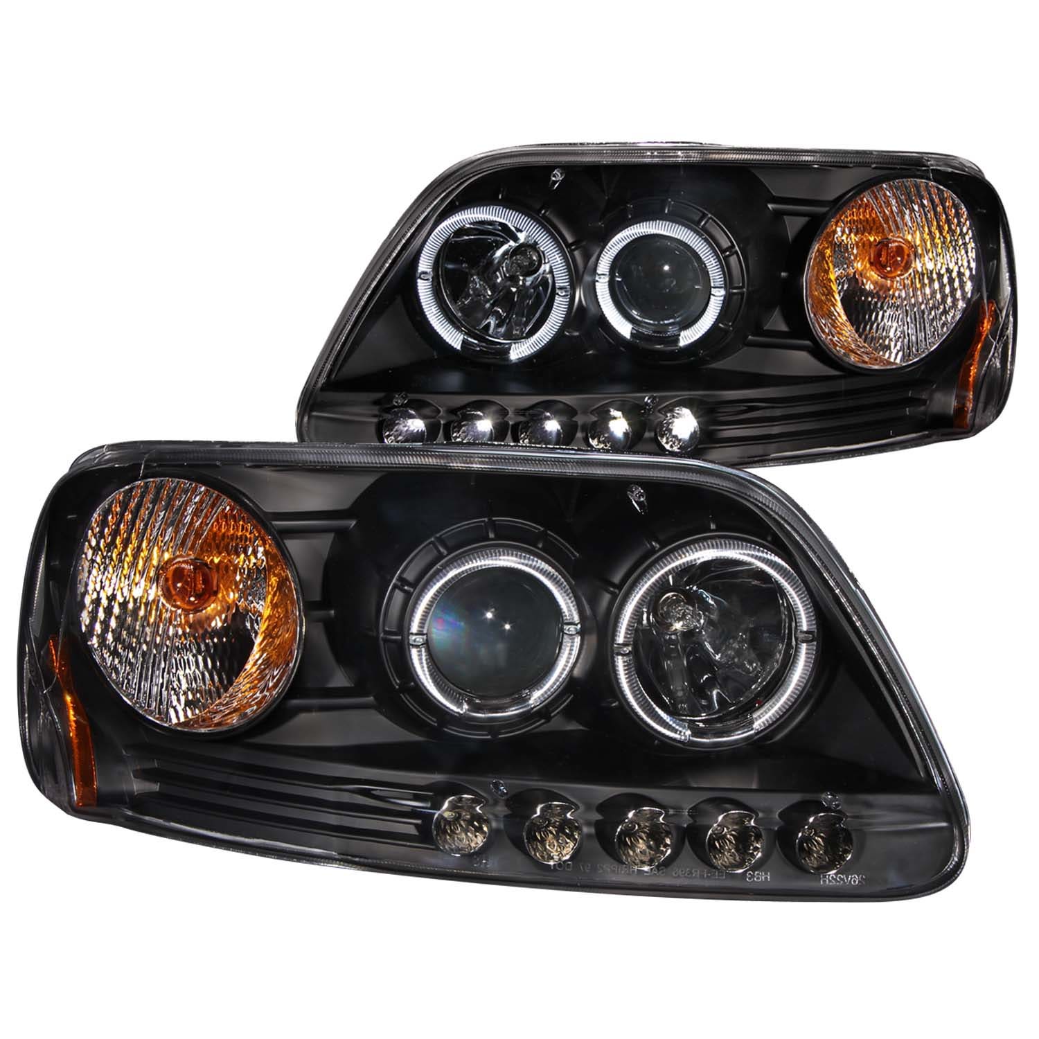 Anzo Usa 111031 Projector Headlight Set W/Halo Fits 97-03 Expedition F-150 Anzo