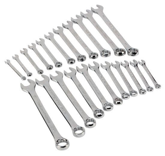 Performance Tool W1099 22-Piece Sae And Combination Metric Wrench Set With