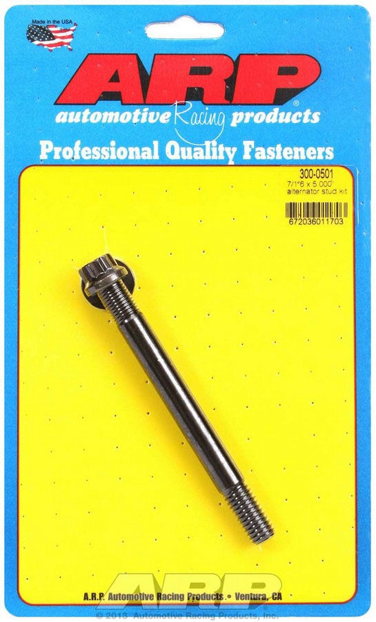 Arp 300-0501 Black Oxide 7/16" Diameter 1.000" Coarse/Fine Thread Length 5.000"