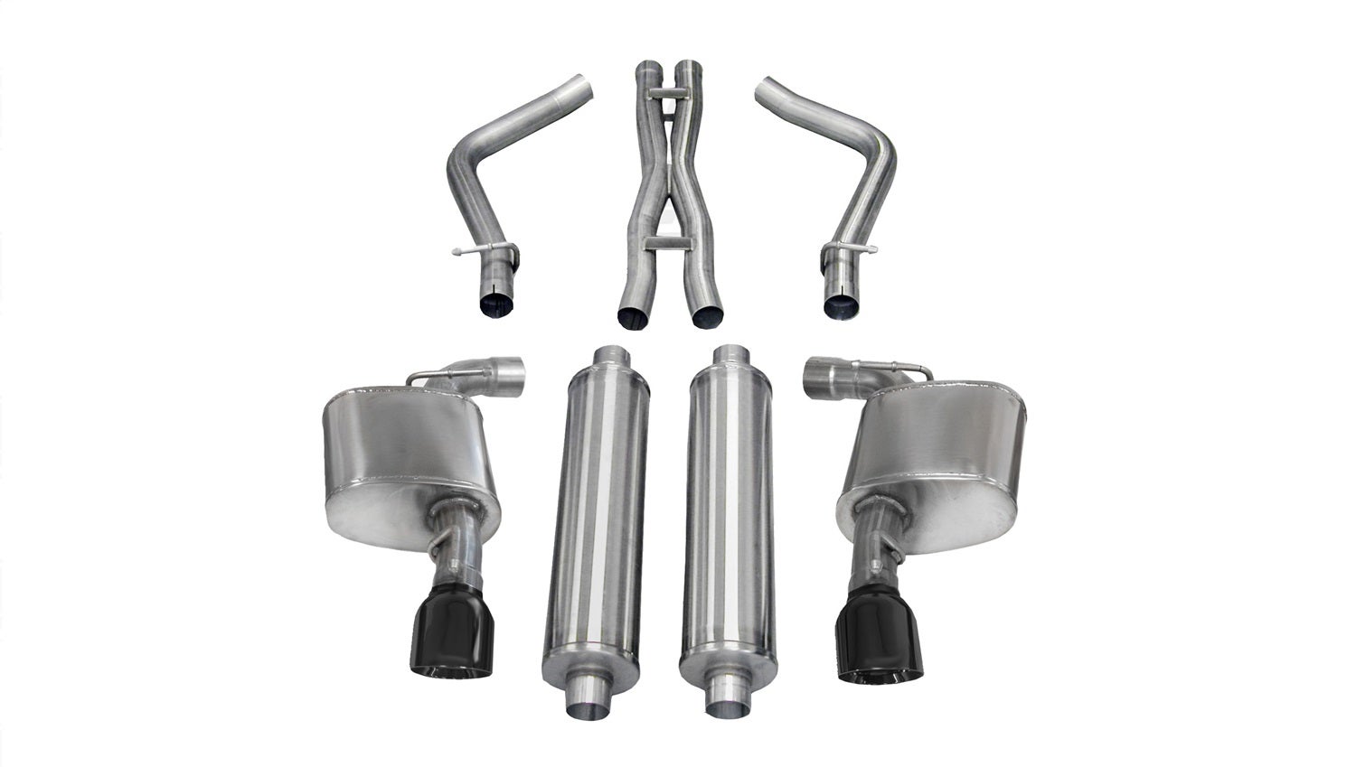 Corsa Performance 14464Blk Xtreme Cat-Back Exhaust System Fits 12-14 300 Charger