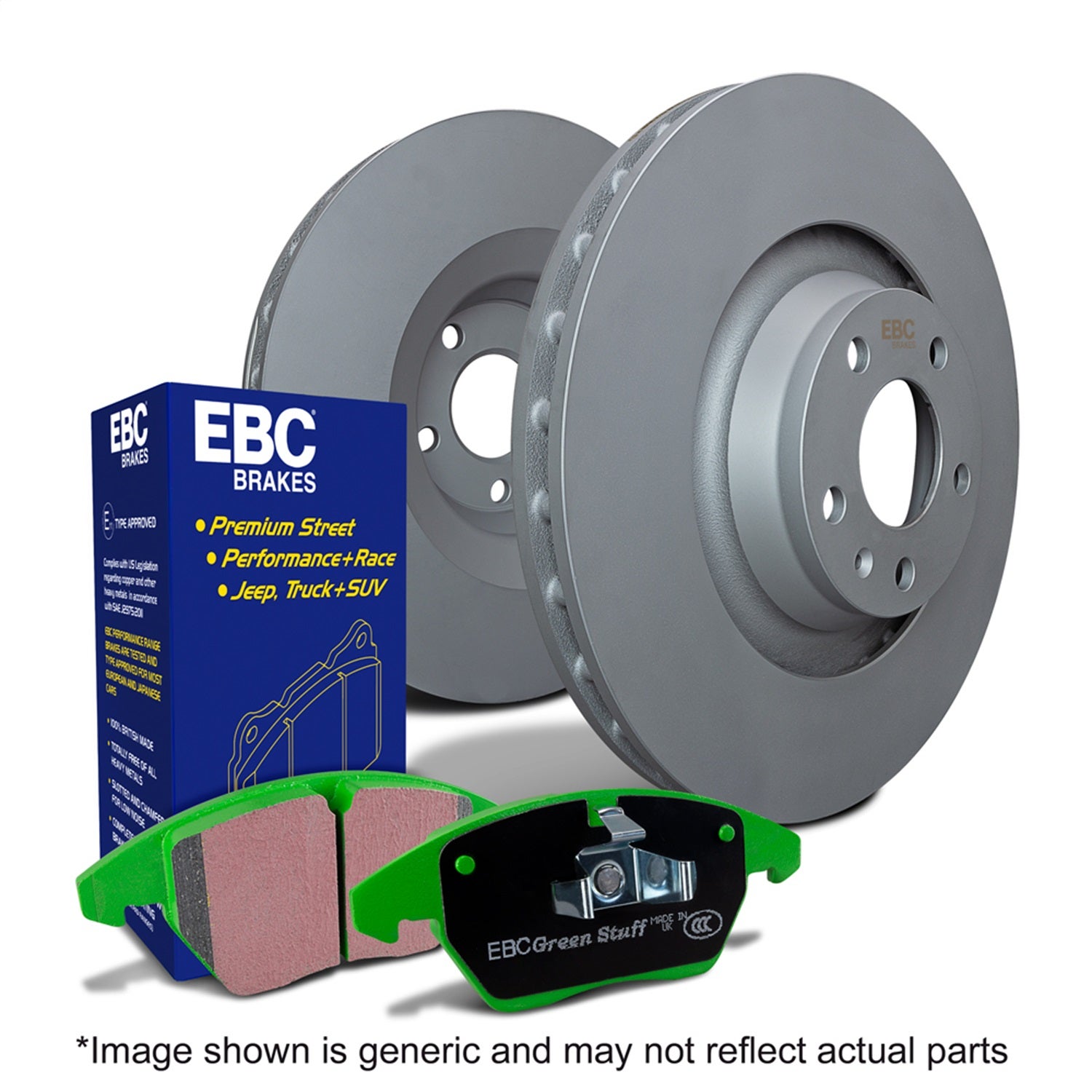 Ebc Brakes S11kf1179 S11 Kits Greenstuff 2000 And Rk Rotors Fits 12-17 500   S11