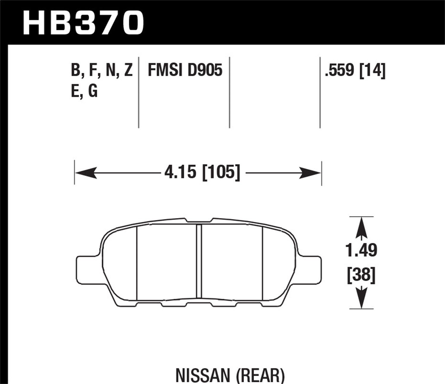Hawk Performance Hb370b.559 Hps 5.0 Disc Brake Pad   Hps 5.0 Disc Brake Pad