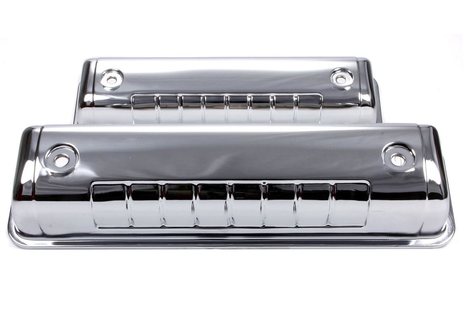 Racing Power Company R7541 Tall Chrome Y Block Valve Cover For Ford V8   Tall