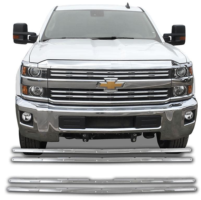 Chrome Grille Overlay Insert For 2015-2016 Chevy Silverado 2500, 3500, Z71