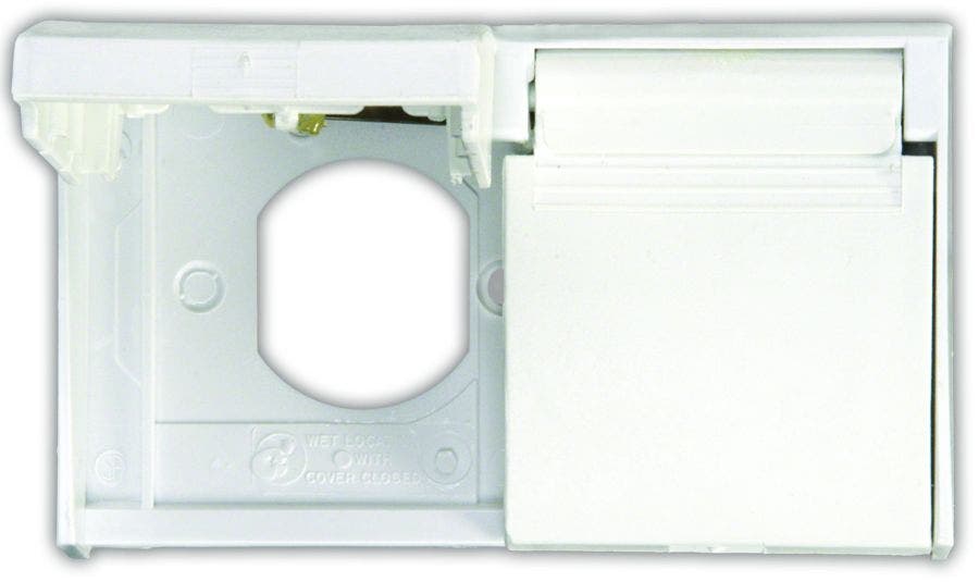 Jr Products 47505 Polar White Duplex Weatherproof Outlet Cover   Receptacle