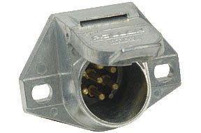Pollak (11-720 7-Way Connector With Round Pins   Trailer Wiring Connector  Lead