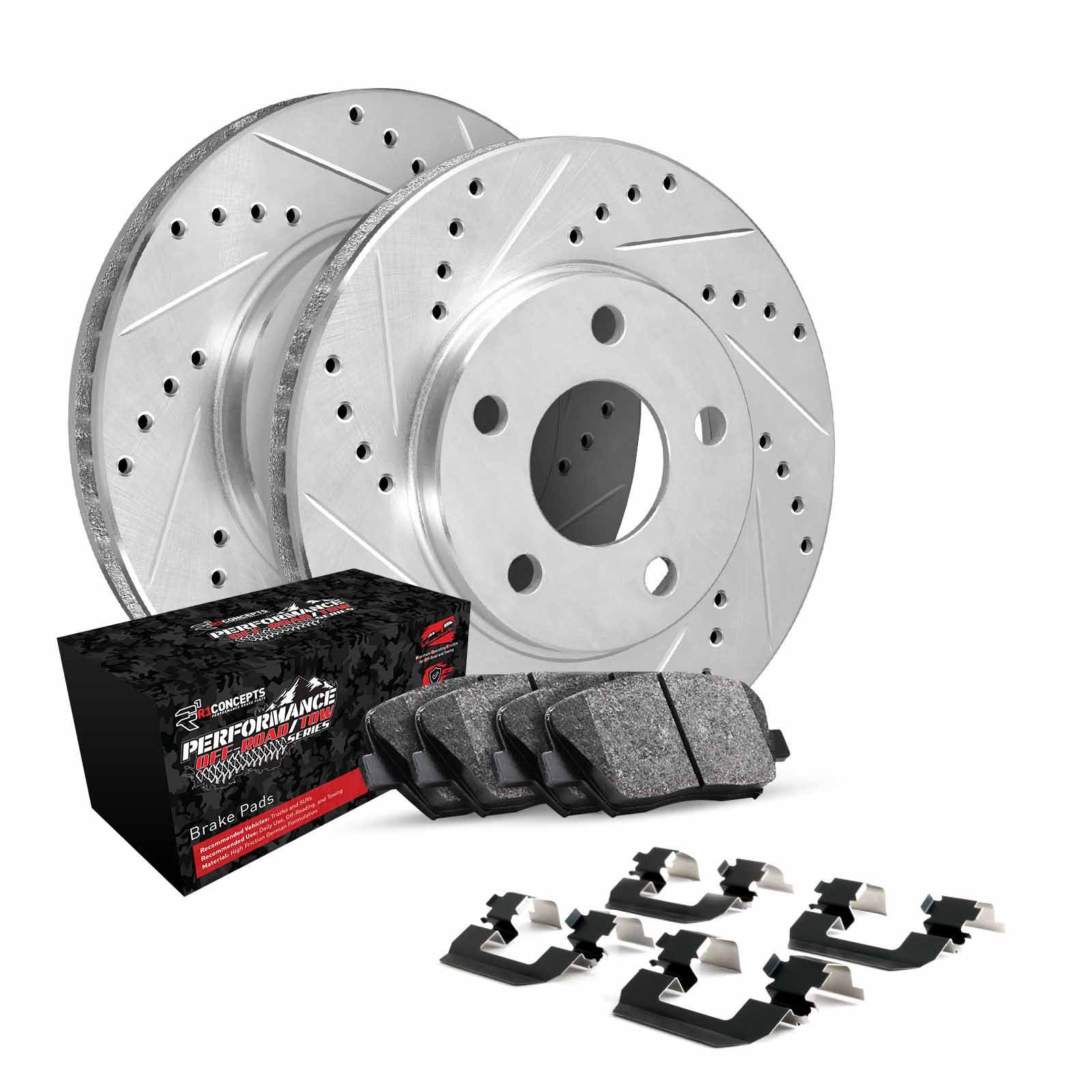 R1 Concepts Wgvh1-40001 R1 Eline Series Brake Rotors - D/S - Silver - Perf
