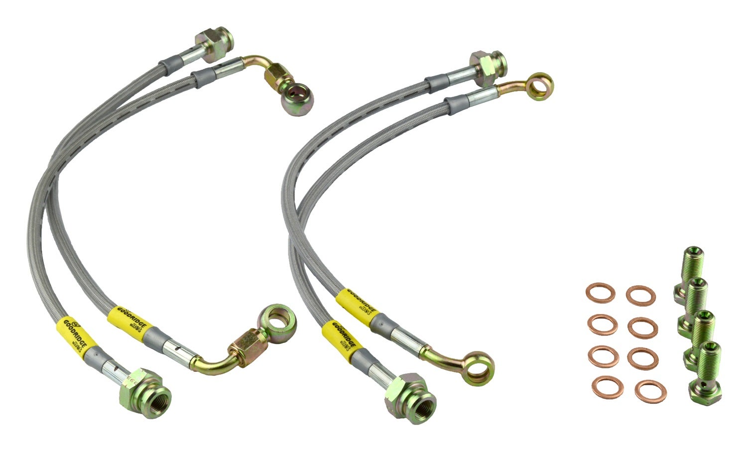 Goodridge Usa 12205 G-Stop Ss Braided Brake Line Kit Fits 94-96 Corvette  Usa