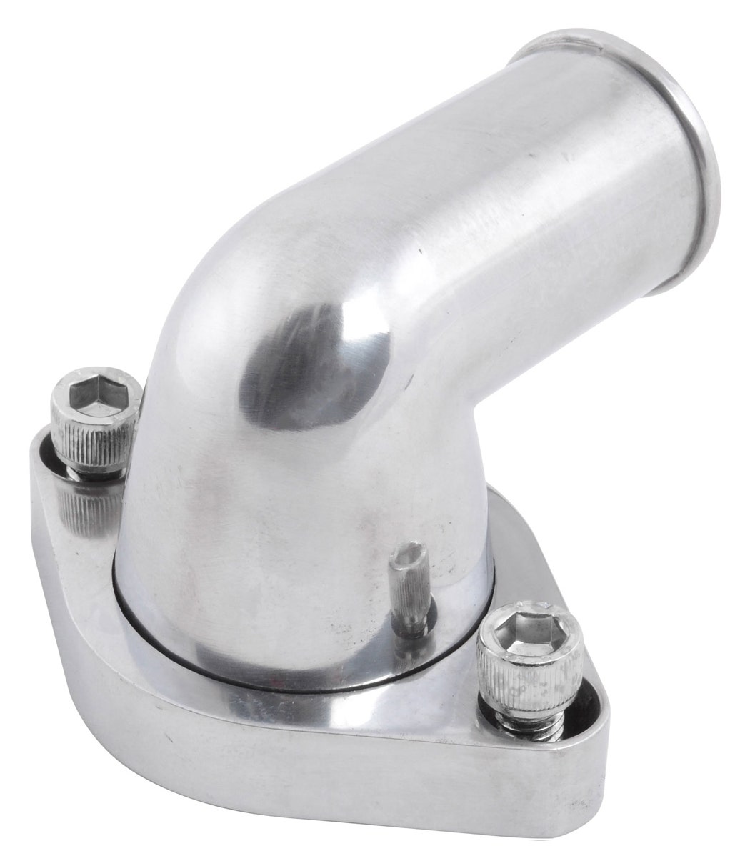 Racing Power R6009 Polished Aluminum Sb Chevy O-Ring Water Neck - 90 Deg. Swivel