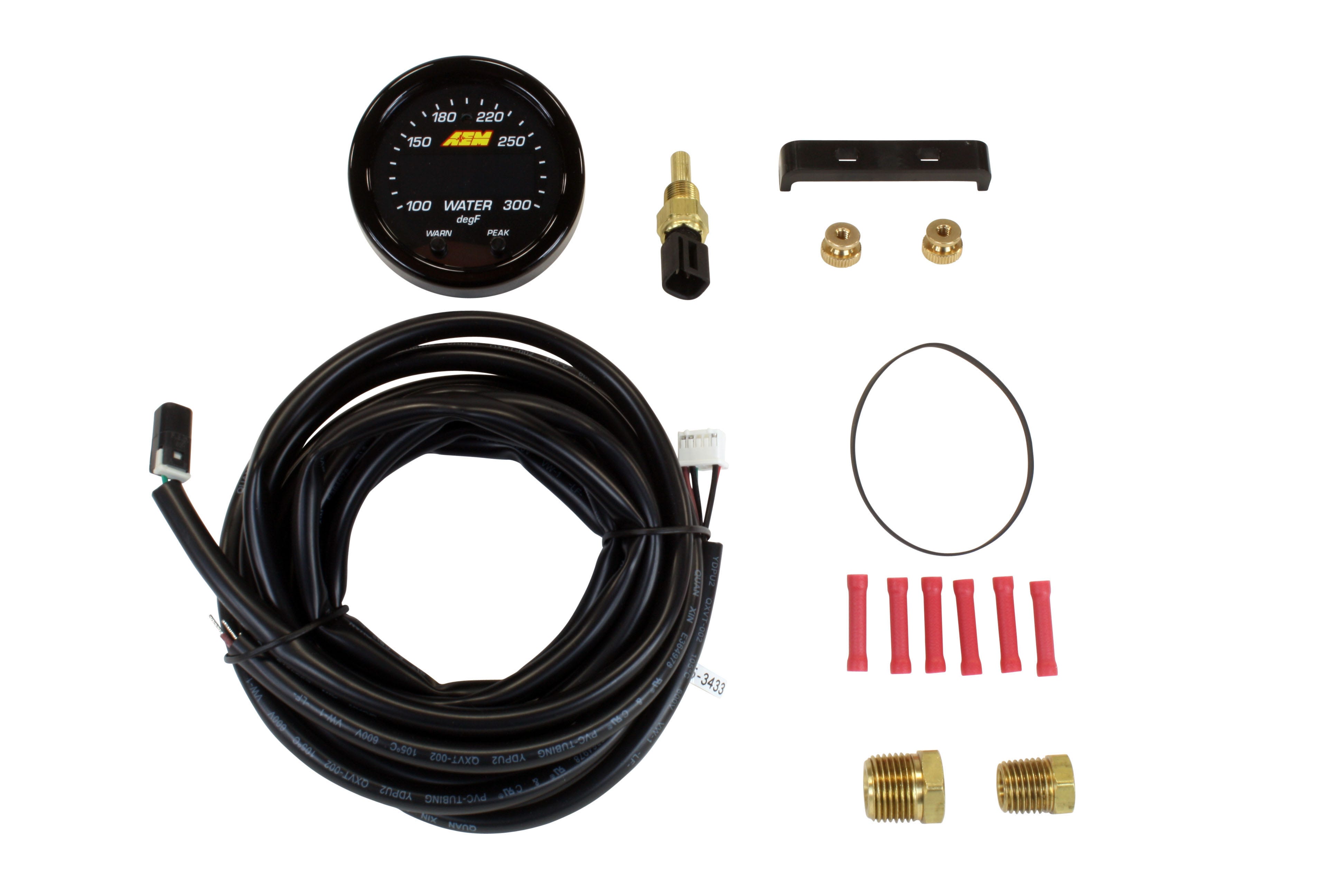 Aem 30-0302 X-Series Temperature Gauge, Black Aem  X-Series Temperature Gauge,